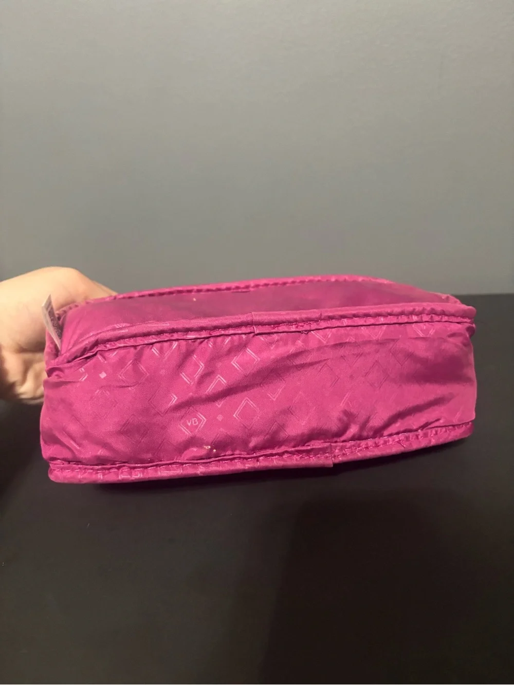 Vera Bradley Cosmetic Makeup Bag Multicolor Pink Floral Fabric Zip